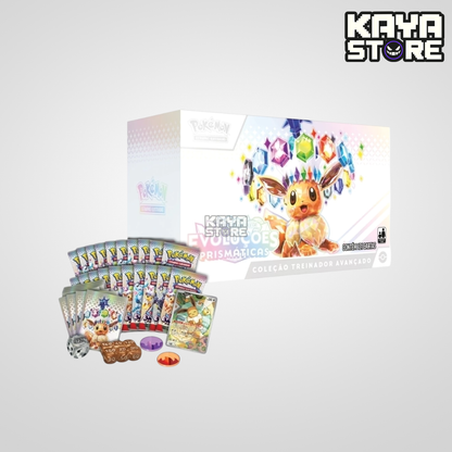 Box Coleção Treinador Avançado ETB Pokémon Eevee Evoluções Prismáticas EV8.5 COPAG
