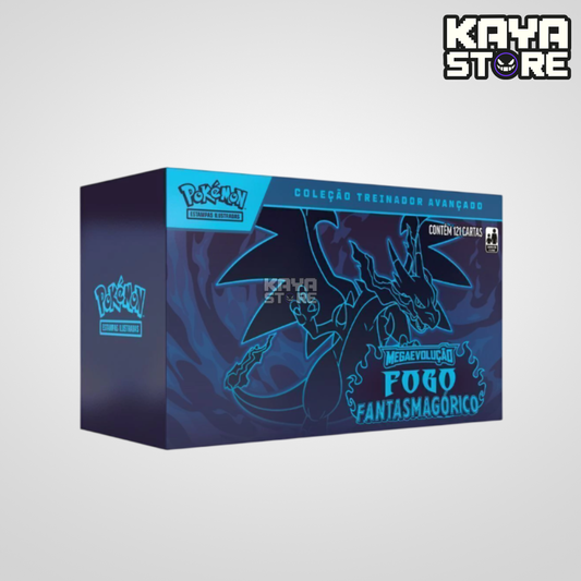 Box Coleção Treinador Avançado ETB Pokémon Fogo Fantasmagórico ME02 COPAG