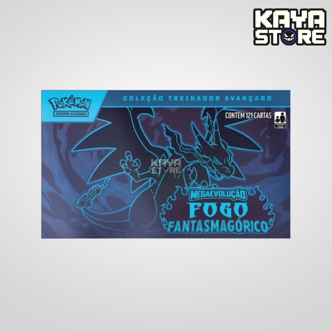Box Coleção Treinador Avançado ETB Pokémon Fogo Fantasmagórico ME02 COPAG