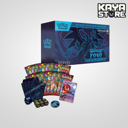 Box Coleção Treinador Avançado ETB Pokémon Fogo Fantasmagórico ME02 COPAG