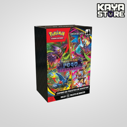 Combo De Booster Mini Display Pokémon Mega Evolução Fogo Fantasmagórico ME2 COPAG