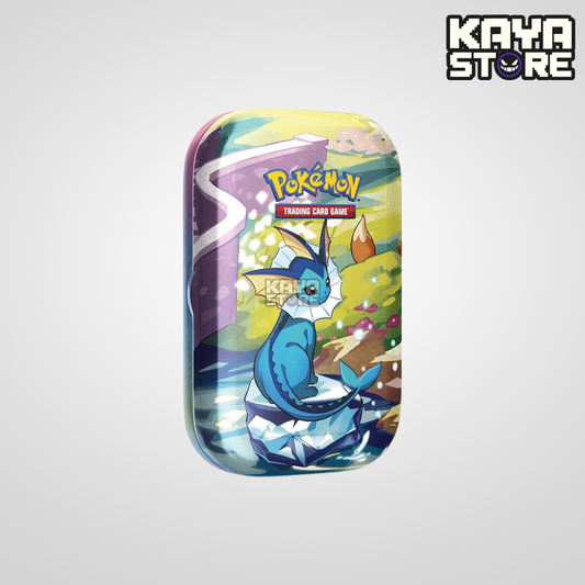 Mini Lata Pokémon TCG Scarlet & Violet Prismatic Evolutions Vaporeon (ENG)
