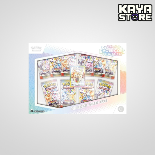 Box Pokémon Eevee Ex Coleção Arco-Íris Evoluções Prismáticas EV8.5 COPAG