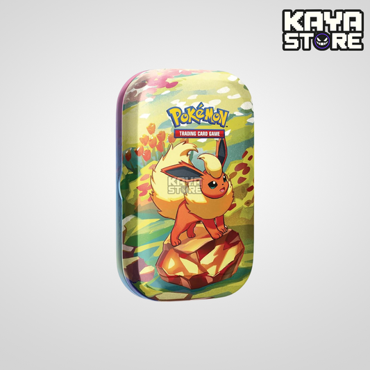 Mini Lata Pokémon TCG Scarlet & Violet Prismatic Evolutions Flareon (ENG)