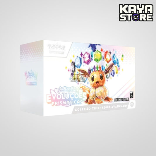 Box Coleção Treinador Avançado ETB Pokémon Eevee Evoluções Prismáticas EV8.5 COPAG