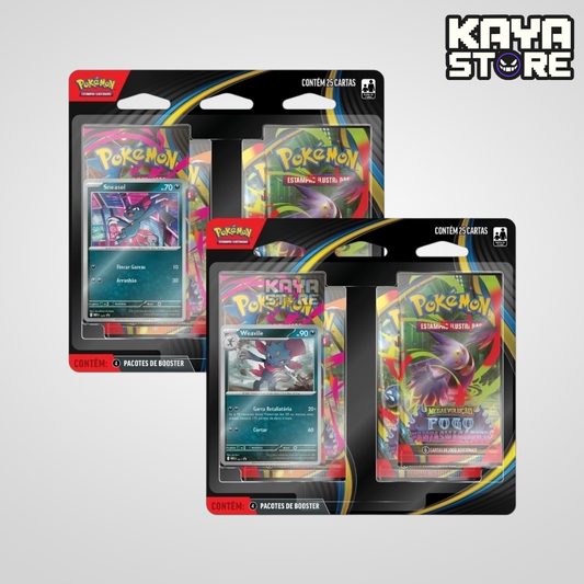 Blister Quádruplo Pokémon Megaevolução Fogo Fantasmagórico ME02 COPAG