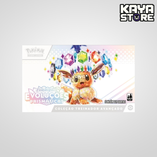 Box Coleção Treinador Avançado ETB Pokémon Eevee Evoluções Prismáticas EV8.5 COPAG