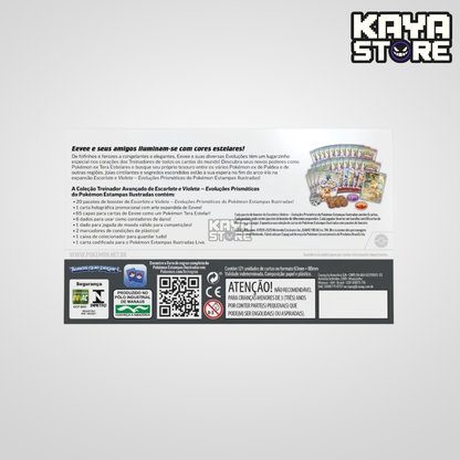 Box Coleção Treinador Avançado ETB Pokémon Eevee Evoluções Prismáticas EV8.5 COPAG